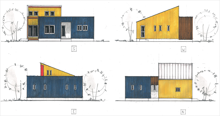 平屋建てデザインパース5　相互企画