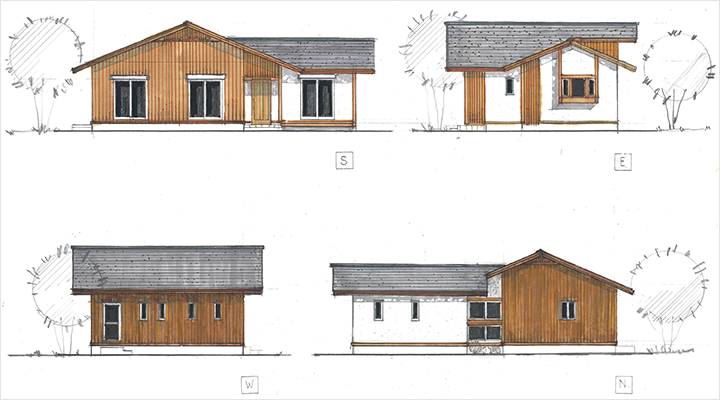 平屋建てデザインパース10　相互企画