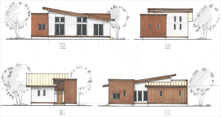 平屋建てデザインパース12　相互企画
